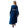 Children's Suede Medieval Noble Costume with Flared Sleeves for Halloween Ball