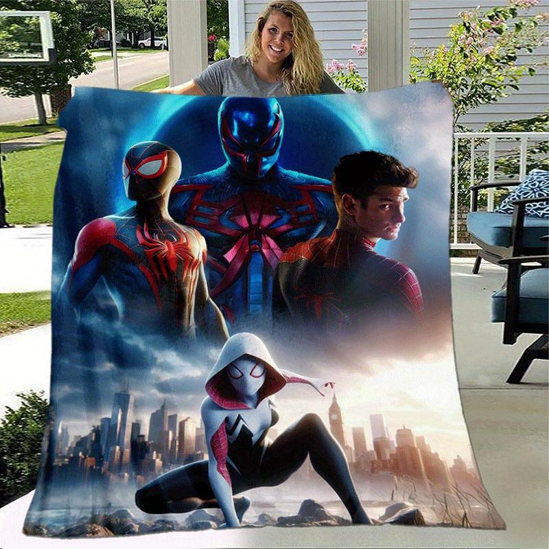 1pc Spider-Man Printing Blanket - Soft, All-Season Throw for Living Room, Bedroom,Personalized Gift with Adorable Cartoon Design