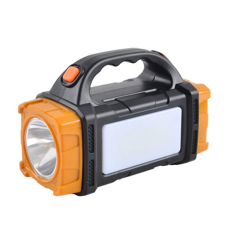 2026 Powerful LED Flashlight USB+Solar Rechargeable Flashlight COB Outdoor Camping Torch Portable Searchlight Power Bank Outdoor