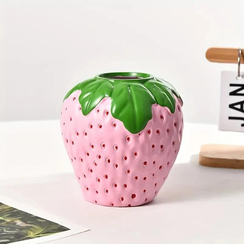 

Creative Strawberry Shaped Vase for Flower Arrangement Living Room Home Decoration Decoration Flower Pot розовый