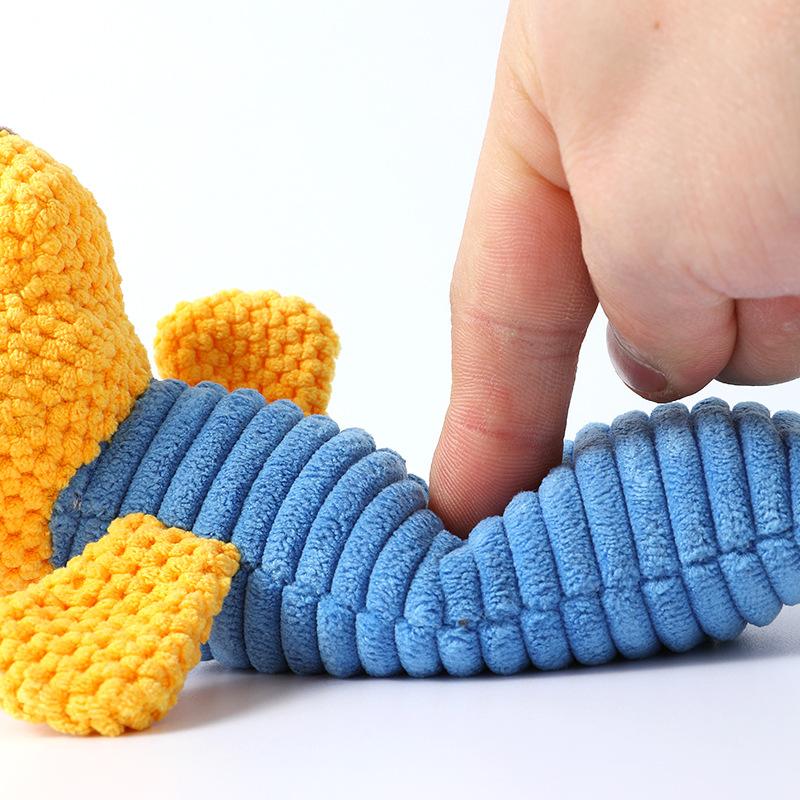 Pippi Tao Plush Sound Corn Kernel Plush Puppet Shape Plush Pet Toy Interactive Dog Toy