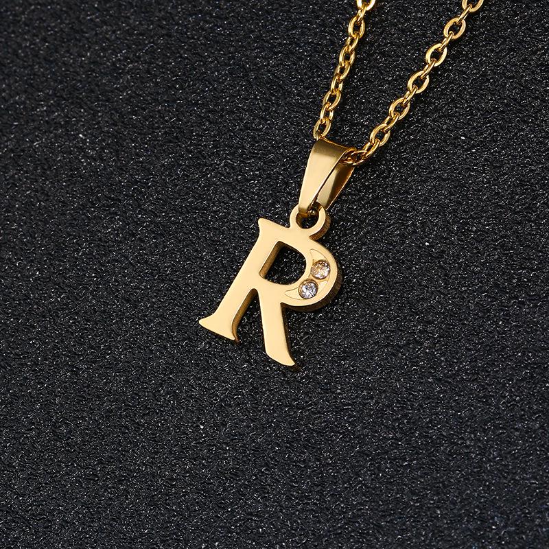 26-Letter Korean Style English Alphabet Pendant Necklace for Women and Besties