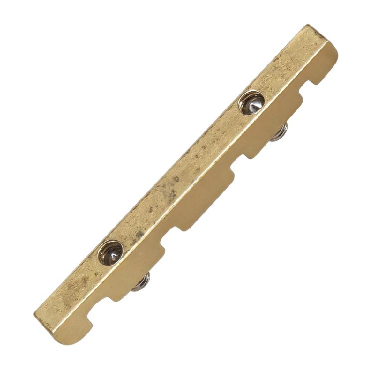 Electric Bass Guitar Brass Nut 38mm Length Roller Grooves String Spacing Adjustable Height Set