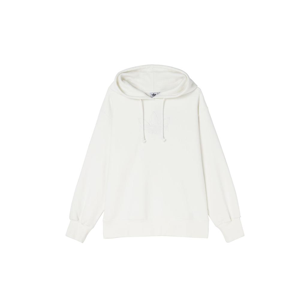 Adidas Originals Trefoil W Graphic Hoodie With Kangaroo Pocket Women Hoodie White HM1636