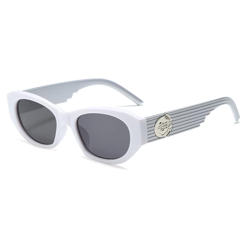 Retro Cat Eye Sunglasses No Makeup Contrasting Colors Trendy Small Face Fashionable Street Photography, Sunglasses 7746