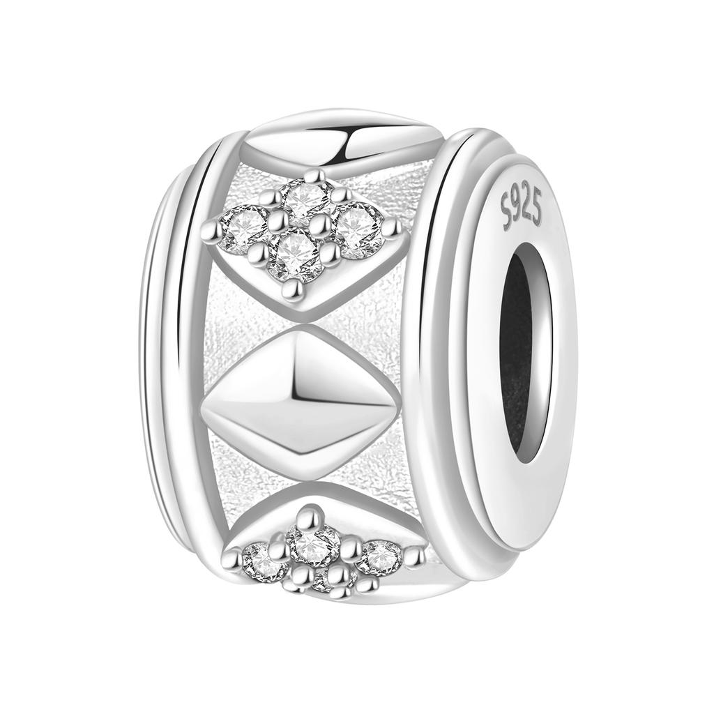 NEW 925 Silver Charm Beads Fit Original Bangle DIY Star Moon Sun Cross Heart Designs Perfect Party Gift