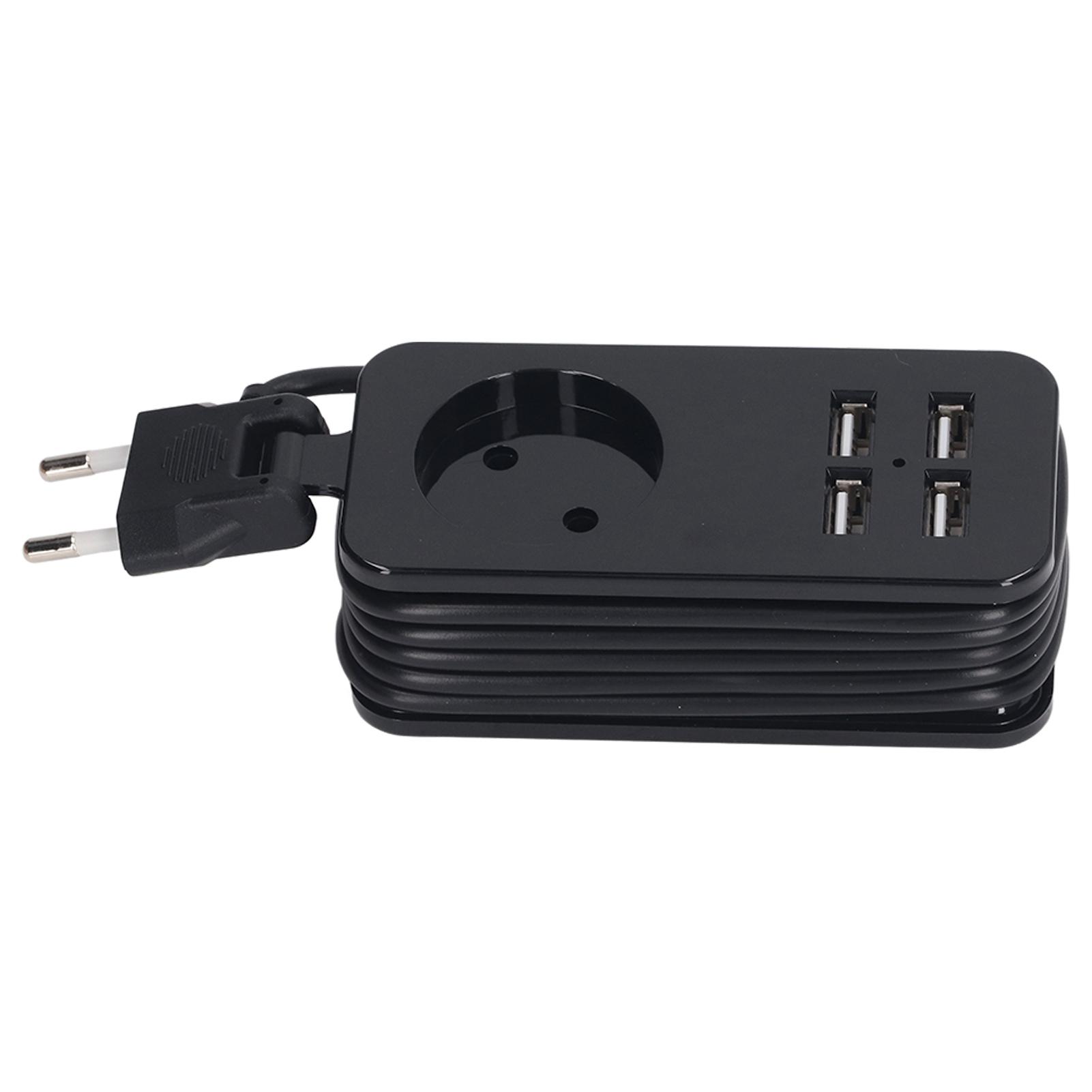 

Power Strip 1200W 10A Fireproof Adapter with 4 USB Port for Smartphones Tablet