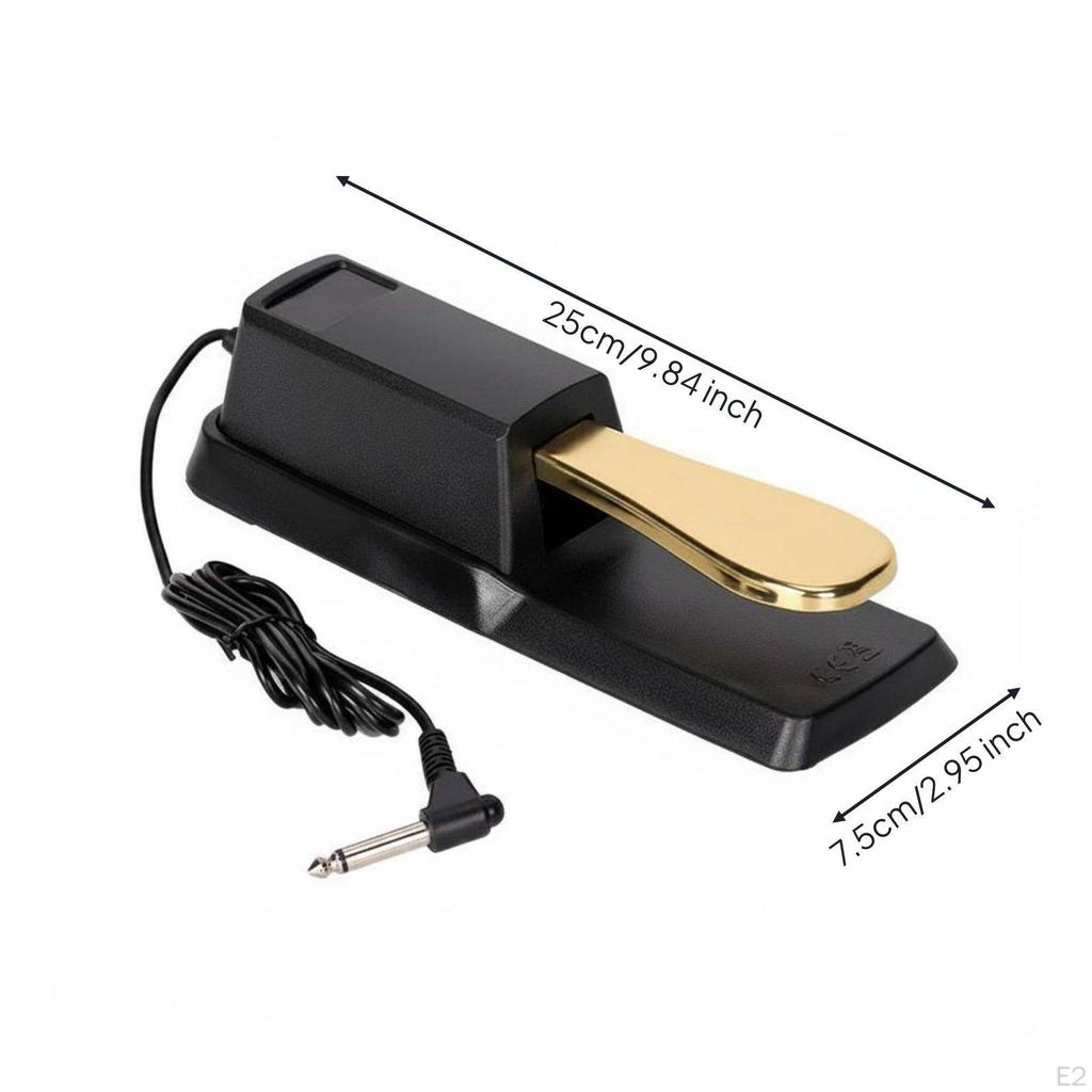 Sustain Pedal HighPolish Finish Electronic Piano Foot Musical Instrument Accessory for Music