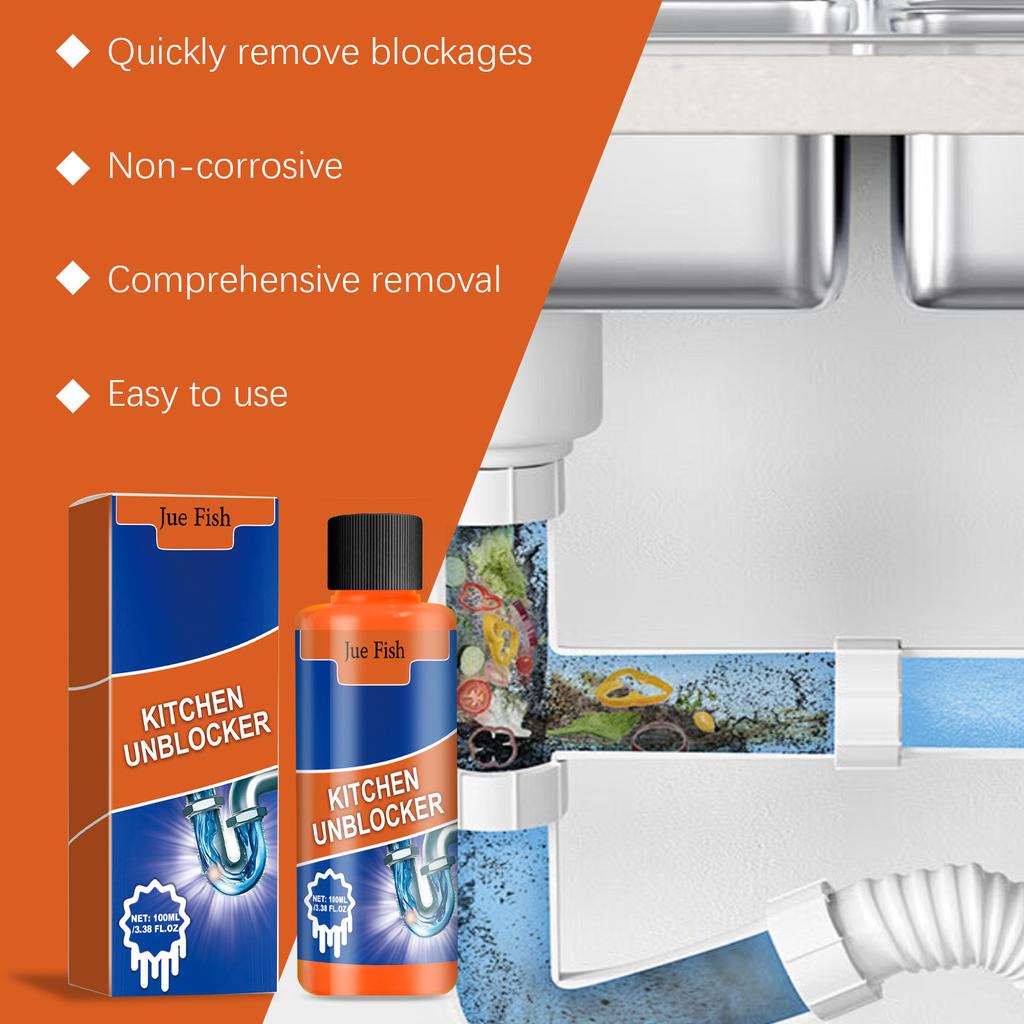 Jue-Fish Powerful Kitchen Pipe Dredging Agent Dredge Deodorant Toilet Sink Drain Cleaner Sewer Fast Cleaning Tools