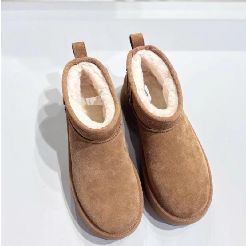 Winter Thick Heel Thickened Snow Boots Warm Velvet Short Tube Heightening Cotton Shoes Short Boots