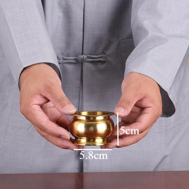 

1pc Chinese Style Metal Incense Burner Ornament Buddha Hall Decor Household Sacrificial Supplies Buddha Tools Feng Shui Ornament