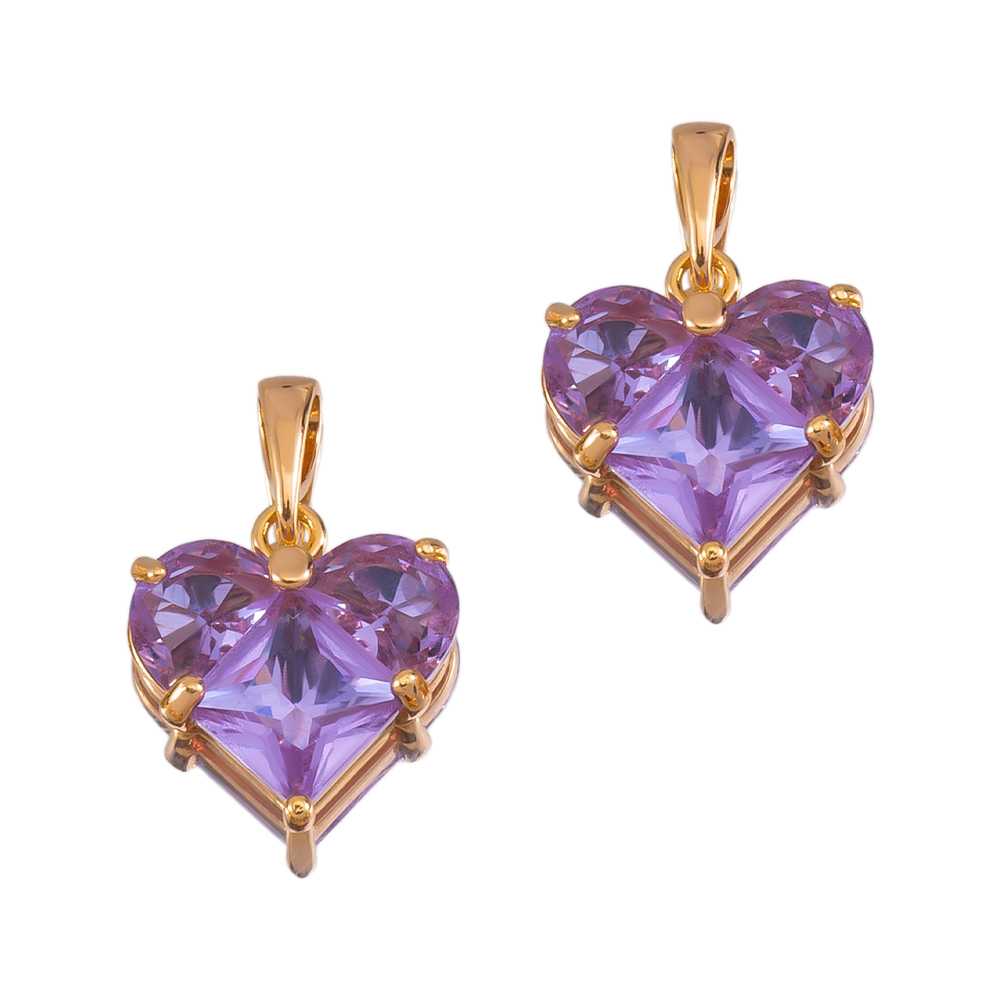 Stainless Steel Pendant Series Pink and Purple Cute Pendant Multiple Choice Earring Components DIY Necklace Jewelry Accessories