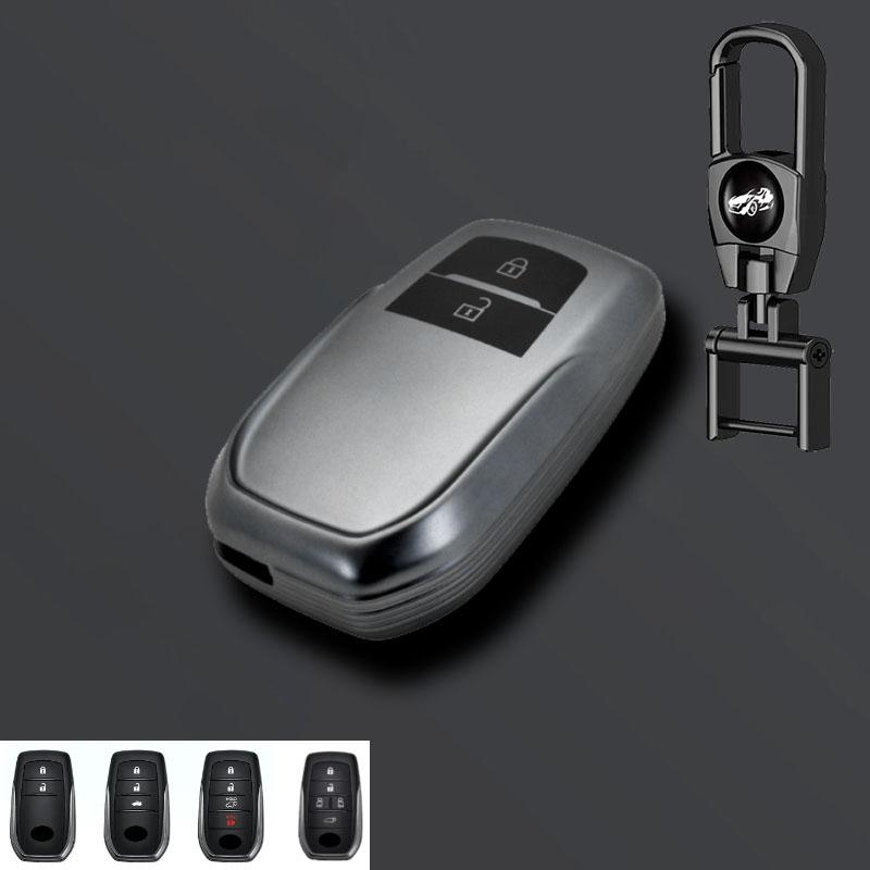 Grey Tpu Car Remote Key Case Cover for Toyota RAV4 Crown Hilux Fortuner Camry Land Cruiser Prado Protect Shell Fob Accessories