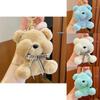 Charming Shy Bear Keychain Cute Plush Doll Keyring For Fashionable Key Accessory