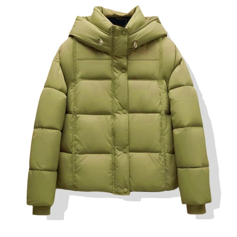 

Новая осенне-зимняя однотонная короткая куртка-пуховик с капюшоном свободного кроя, утолщенная теплая куртка из хлопка с наполнителем XXL светло-зеленый