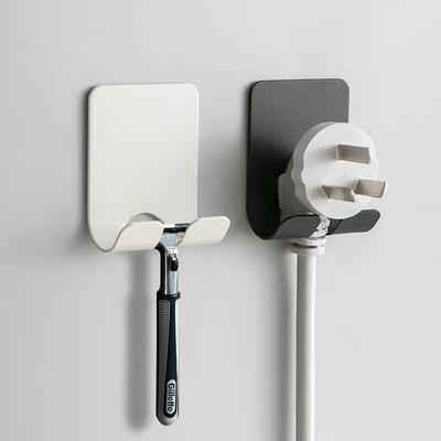 Power Cord, Plug Hook, Wall-mounted Razor Bracket, No Punching, Strong Paste Hook, Bathroom Razor Hanger.