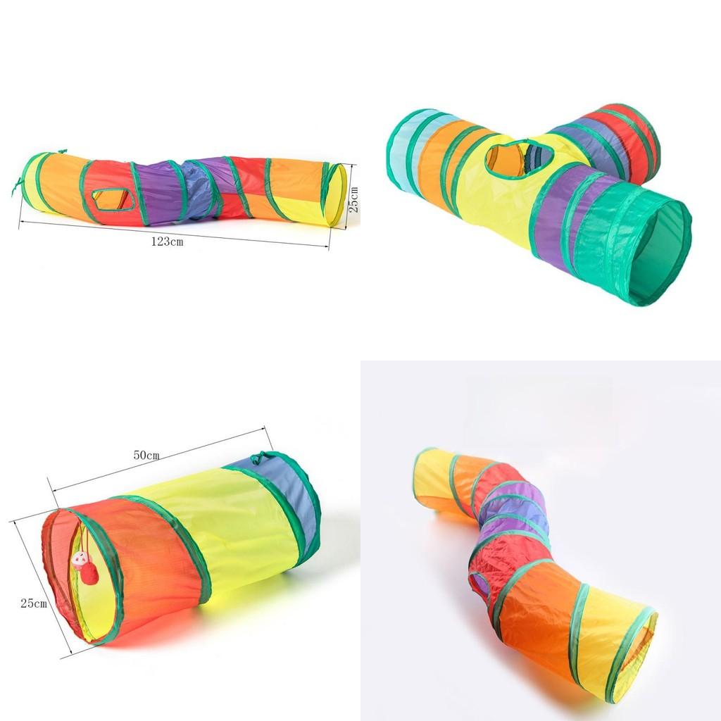 Cat Tunnel Playground Set With Canvas Material For Play And Exercise