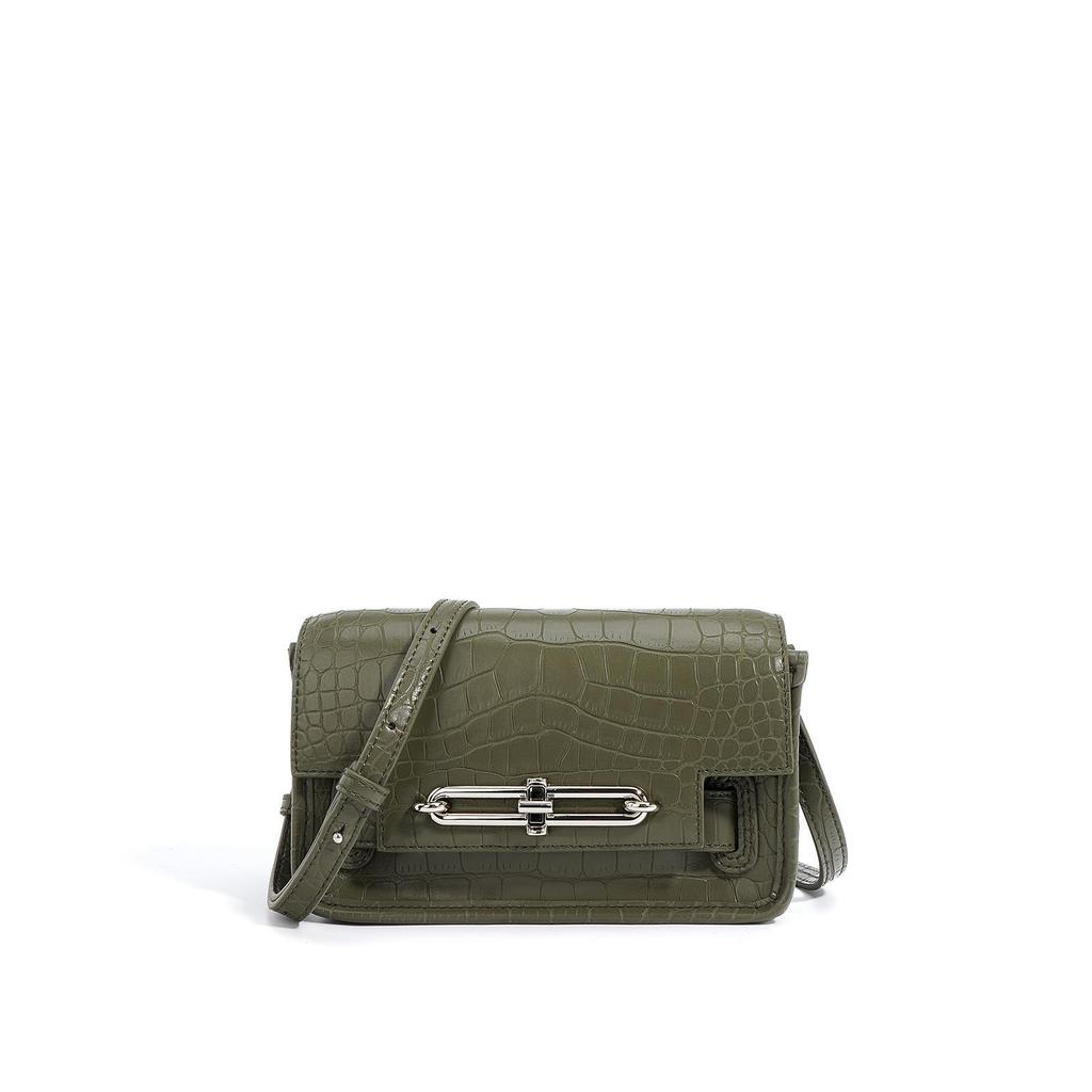 High-End Genuine Leather Women's Crossbody Shoulder Bag – Fashionable Small Square Handbag