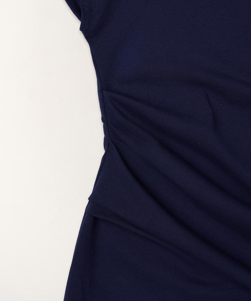 Tudument Strap Shirring T-Shirt_Dark Navy