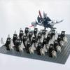 New 21Pcs Solider Uruk Hai Army Figrues King Angmar With Fell Beasts Shield Sword Bow Spear Weapons Kid Toys
