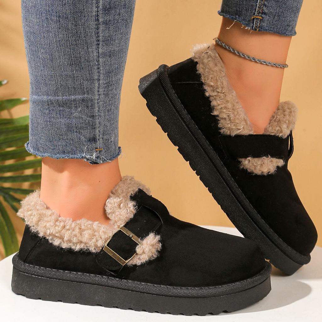 Women's Winter Shoes with Belt for Casual Wear