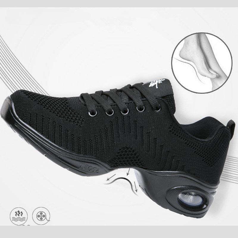 NEW Modern Dance Shoes Woven Mesh Comfortable Sneakers Women Soft Outsole Sport Breath Modern Jazz Sports Feature Shoes