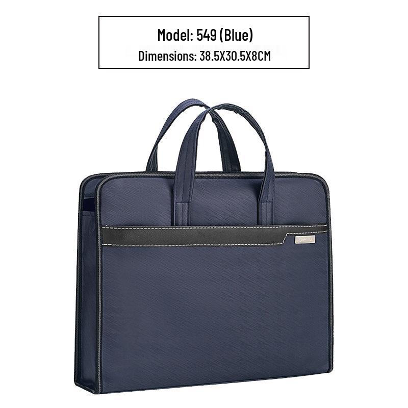 Handheld Waterproof Document Bag with Zipper - Large Capacity Office & Conference Bag for Computers & Documents