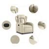Electric Recliner Chair Cream Faux Leather