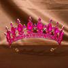 DIEZI 8 Colors Baroque Luxury AB Rhinestone Crystal Tiara For Women Wedding Party Elegant Bridal Bride Crown Hair Accessories