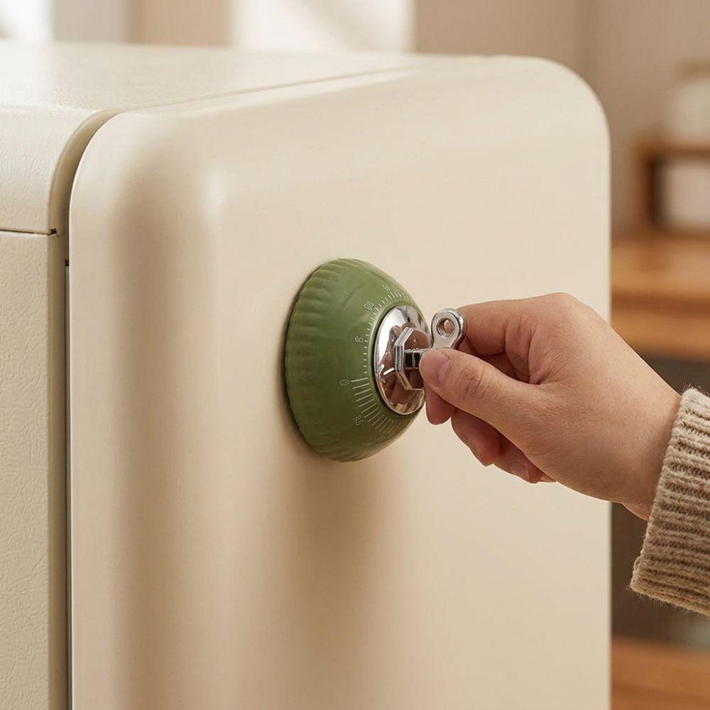 Manual Operation Magnetic Kitchen Timer Loud Alarm Clock Mechanical Cooking Timer  School Desk