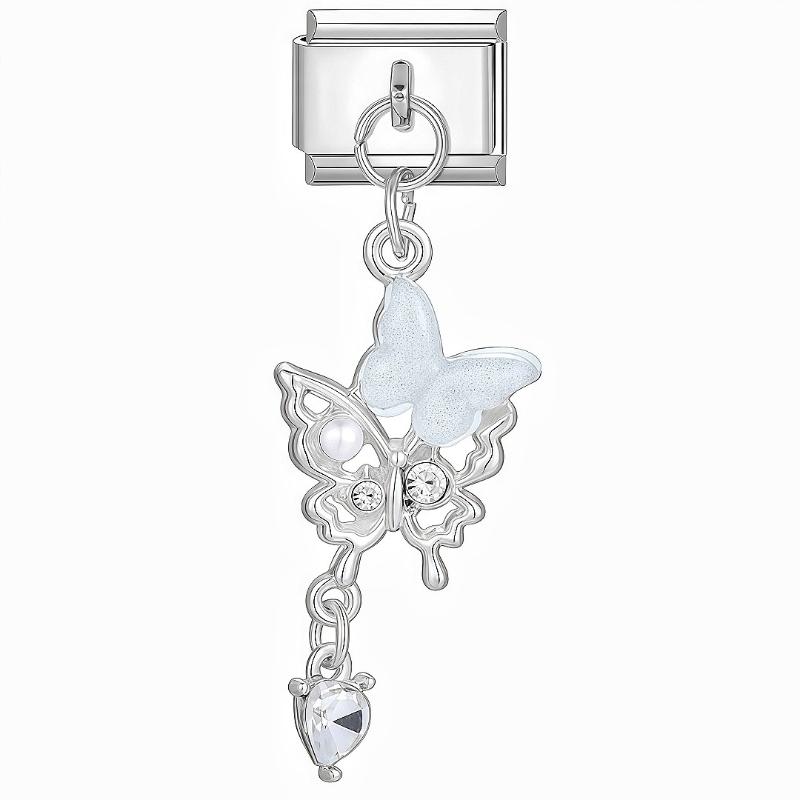 Italian Charm Bracelet Charms Dreamy Moon Butterfly Starfish Shell Pendant Diy Removable Module Link Bracelet Accessories Gifts