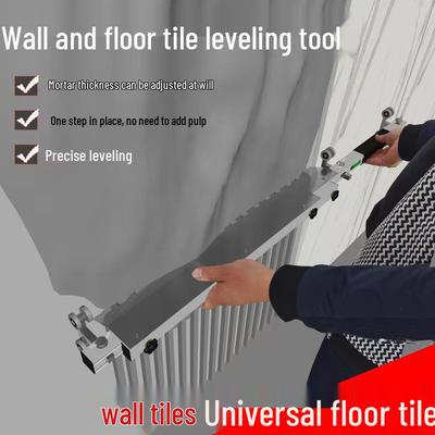 Herramienta de Nivelación de Azulejos: Nivelador de Baldosas de Piso Plegable y Buscador Horizontal con Rastrillo Automático para Arena y Ceniza
