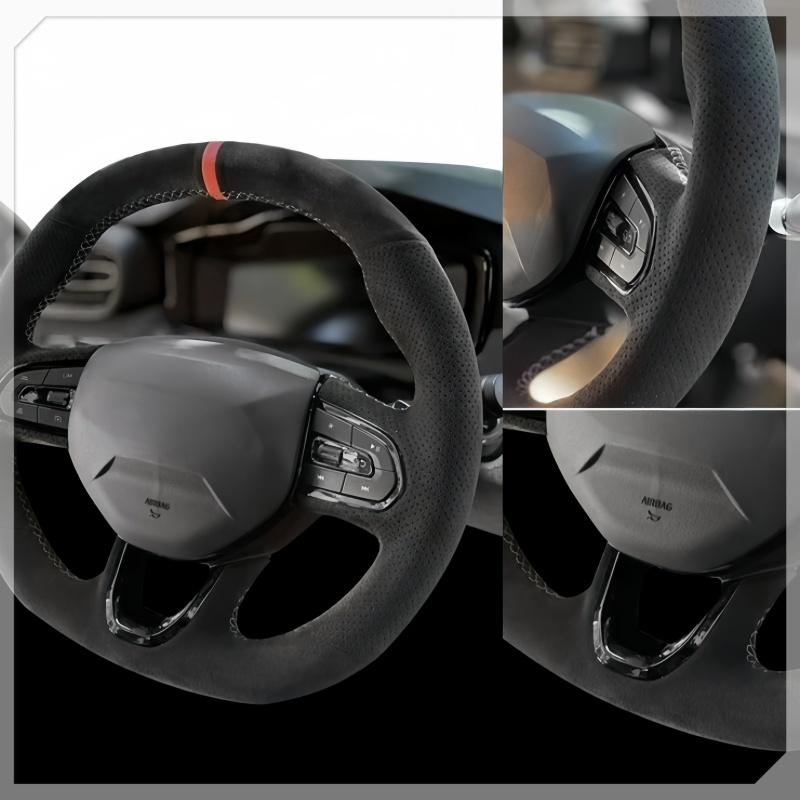 Car Steering Wheel Cover Suede Leather For Mercedes Benz Class GLC GLK ML SLK Vito W203 W222 W221 Steering Wheel Braiding Cover