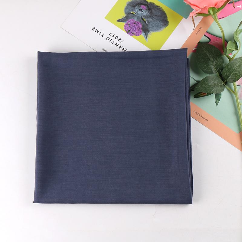 110*110cm Square Hijabs Solid Color Scarf Muslim Head Wraps Polyester Scarves Lightweight Headband Autumn Mufflers 1PC Retail