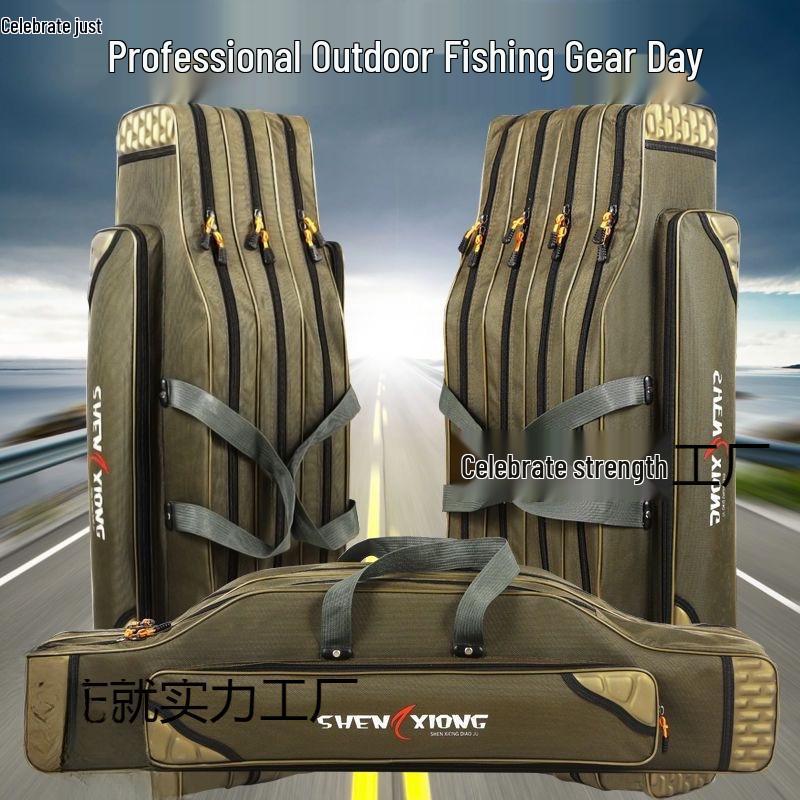 Large Wear-Resistant Fishing Bag, Two or Three Layers, 80-130 cm, Free Shipping