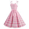X Retro Supply Summer Cool New Plaid Suspender Slim Pendulum Dress