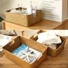 Woven Wicker Basket Seaweed Storage Baskets Rattan Basket Organizer with Handle Sundries Storage Boxes Panier De Rangement