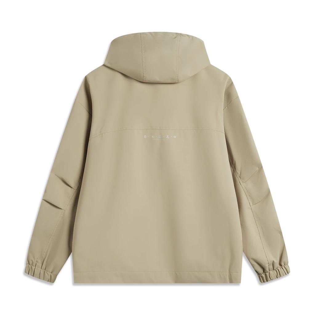 Li Ning Sports Lifestyle Series Solid Color Zipper Hooded Comfortable Breathable Fleece Warm Windbreaker Men Outerwear Fleece-Brown AFDU613-5