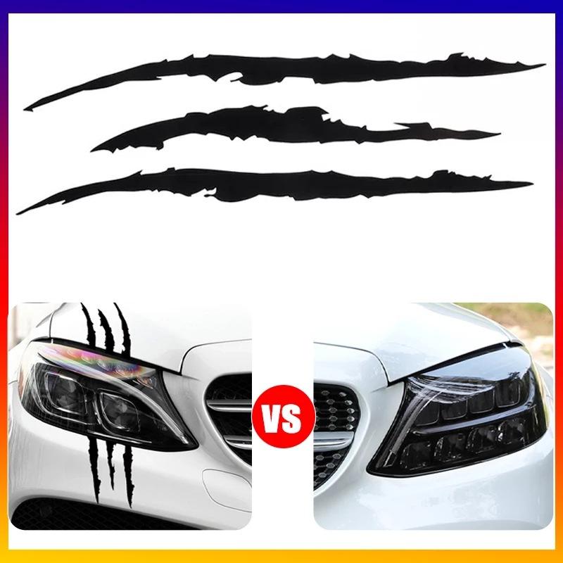 Monster Claw Car Stickers Automobile Hood DIY Vehicle Headlight Refit Reflective Vinyl Decal Ghost Paw Scratches Auto Decoration