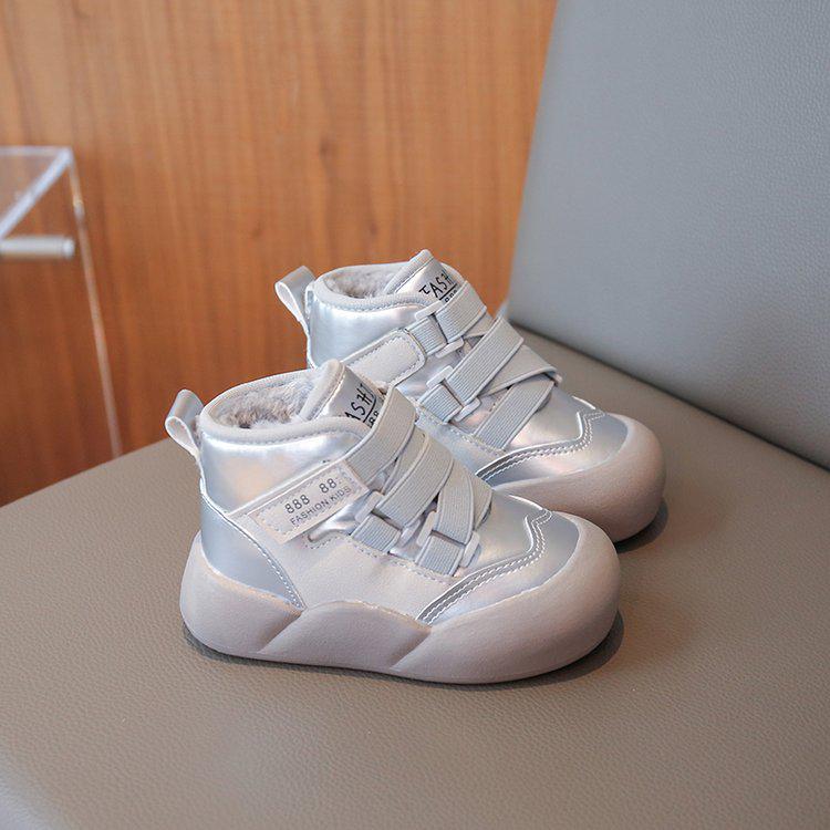 Wodoodporne Zimowe Buty Śniegowce dla Dziewcząt, Edycja 2025 - Ciepłe, Wyściełane Aksamitem, Gruba Bawełna, Rozmiary Średnie i Duże