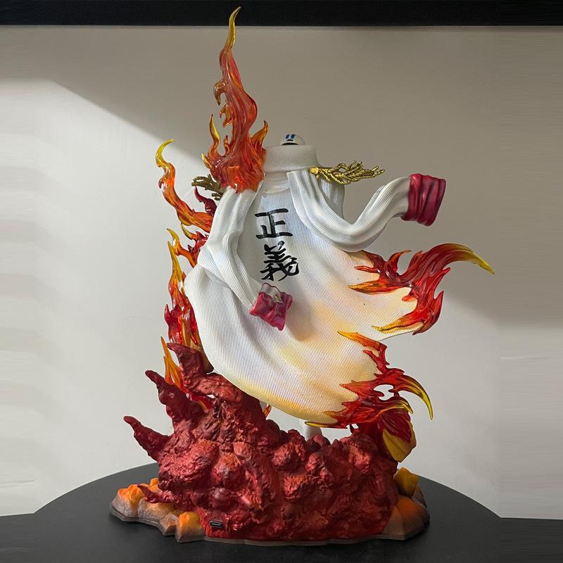 One Piece Akainu Figure 30Cm Luminous Marine Admiral Gk Statue Collectible Manga Model Ornament Birthday Gift For Anime Fans