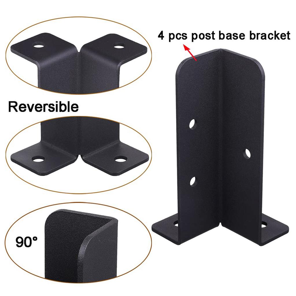 Adjustable Deck Post Anchors Base Brackets Portable Sturdy Reinforced Accessory for Secure Deck Structure Support