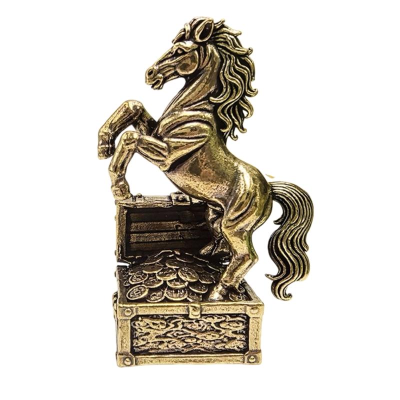 Металлические статуэтки лошадей Декоративные фигурки животных Настольное украшение Символы Богатство Карьера Украшения для дома
