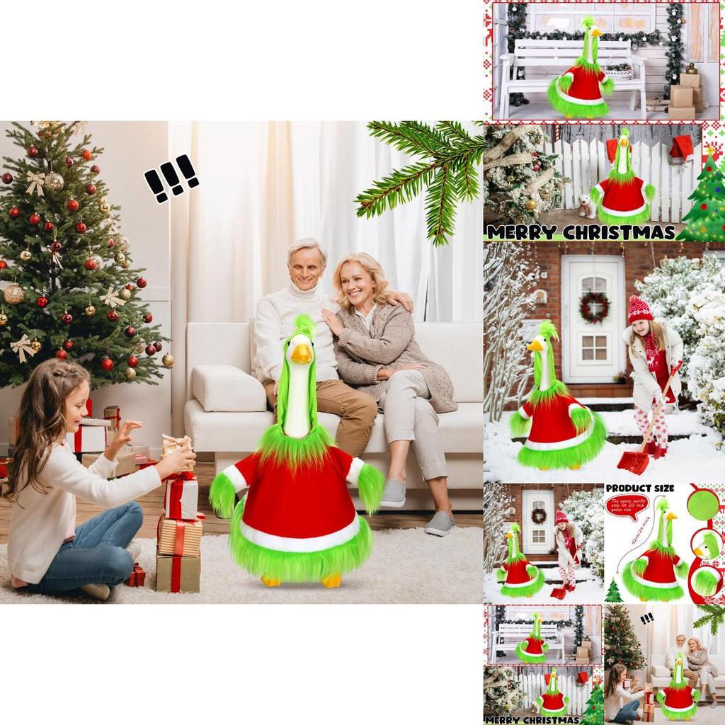 Festive Yard Plush Animal Decor With Foam Filling For Christmas Porch Display