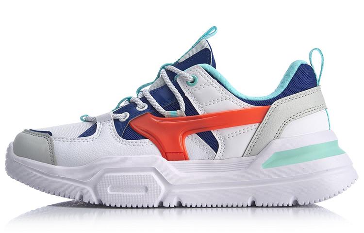 Li Ning Mark Casual Shoes Women s Low Top White Blue Red AGCQ054-1 37