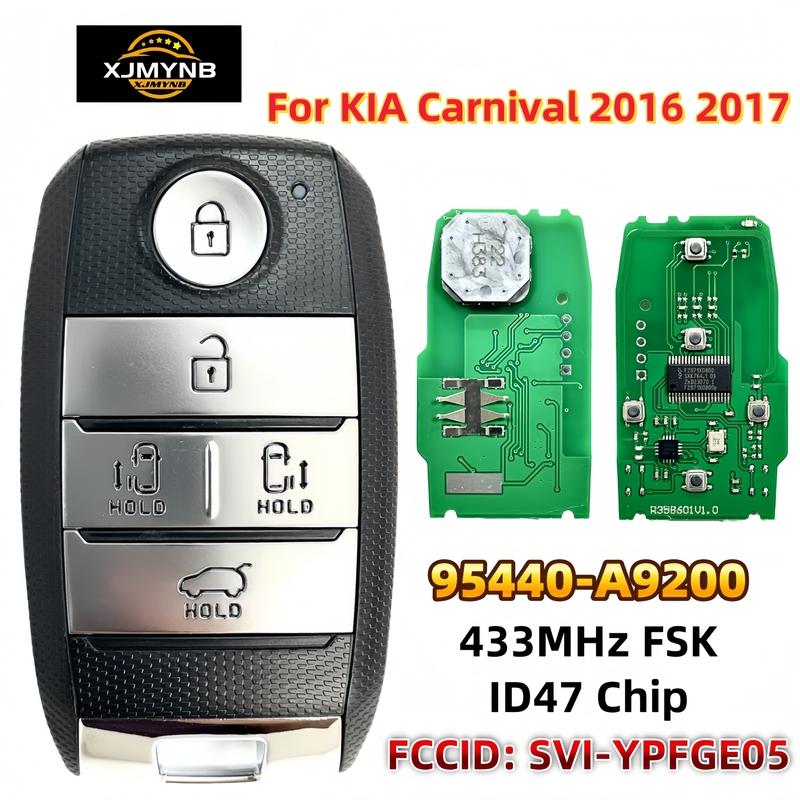 XJMYNB SVI-YPFGE05 Умный Пульт ДУ для Автомобиля 5 Кнопок 433 МГц FSK Чип HITAG 3/47 Для KIA Carnival 2016 2017 2018 P/N:95440-A9200