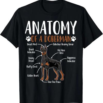 Doberman Dog Anatomy T-Shirt