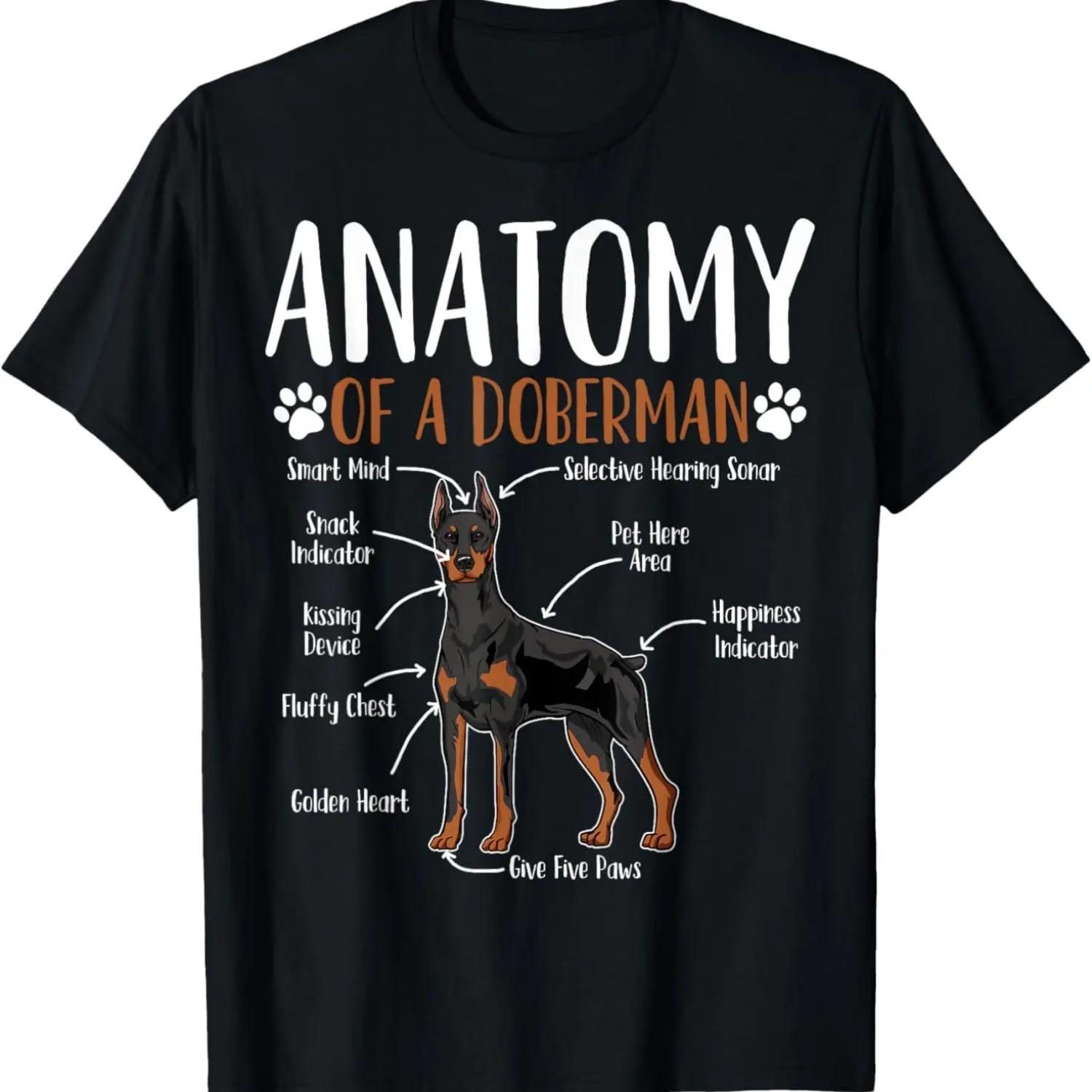 Футболка с анатомией добермана S