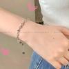 Y2K Zircon Korean Bracelets Women Hollow Out Y2K Butterfly Chain Bracelet Ins Heart Sterling Silver Sweet Girls Jewelry Gifts