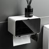 Punch-Free Wall-Mounted Bathroom Tissue Holder & Magnetic Storage Box